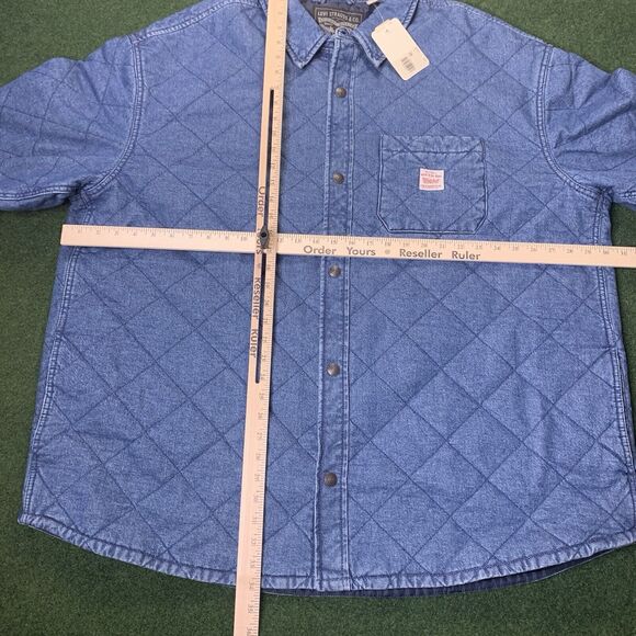 Sz 2XL Levi's Workwear Overshirt Quilted Denim Jacket Shacket Men's MSRP $128 - Picture 7 of 11